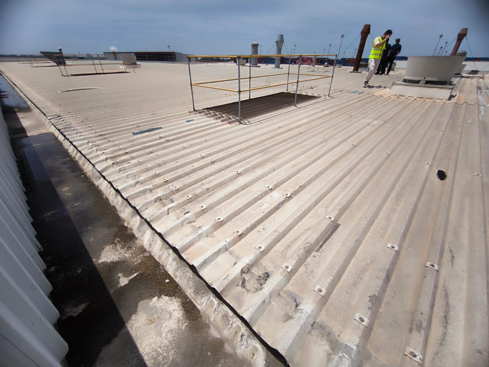 Warehouse roof detail for coating assessment